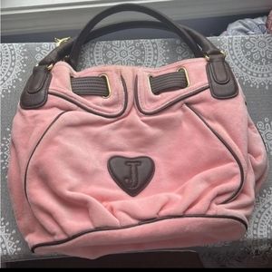 💕Juicy Couture BABY PINK Y2K VELVET DAYDREAMER  BAG